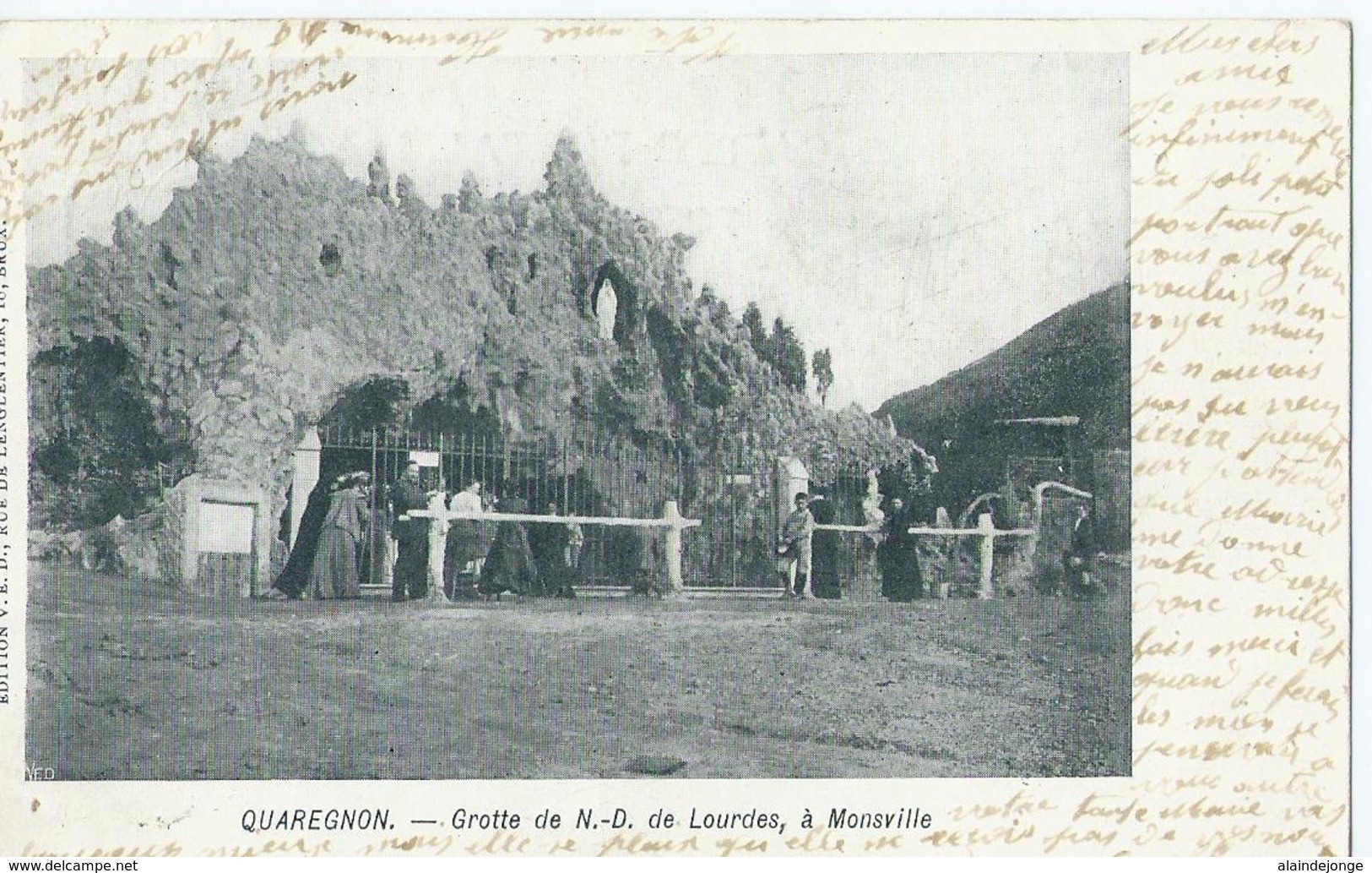 Quaregnon - Grotte De N,-D, De Lourdes, à Monsville - Edition V.E.D. - 1904 - Quaregnon