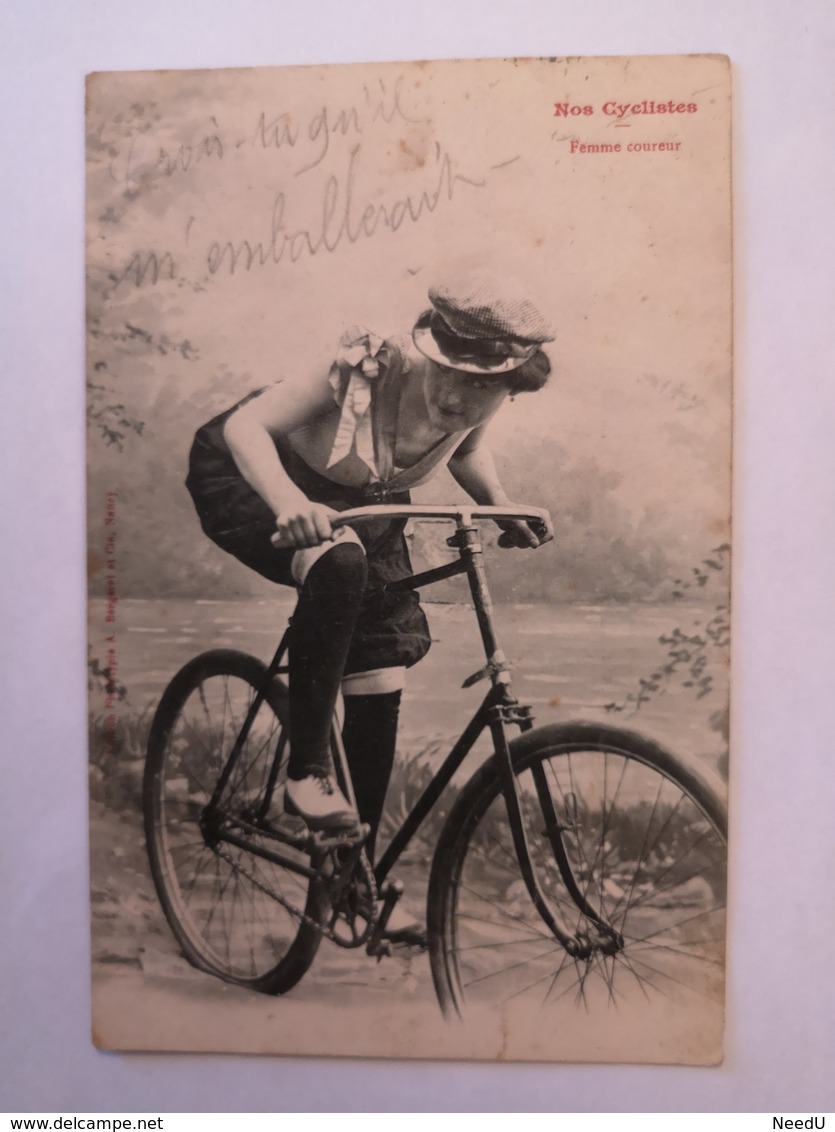 CPA JURA SUISSE / DOUBS : Nos Cyclistes / Femme Coureur  / Boncourt - Cyclisme