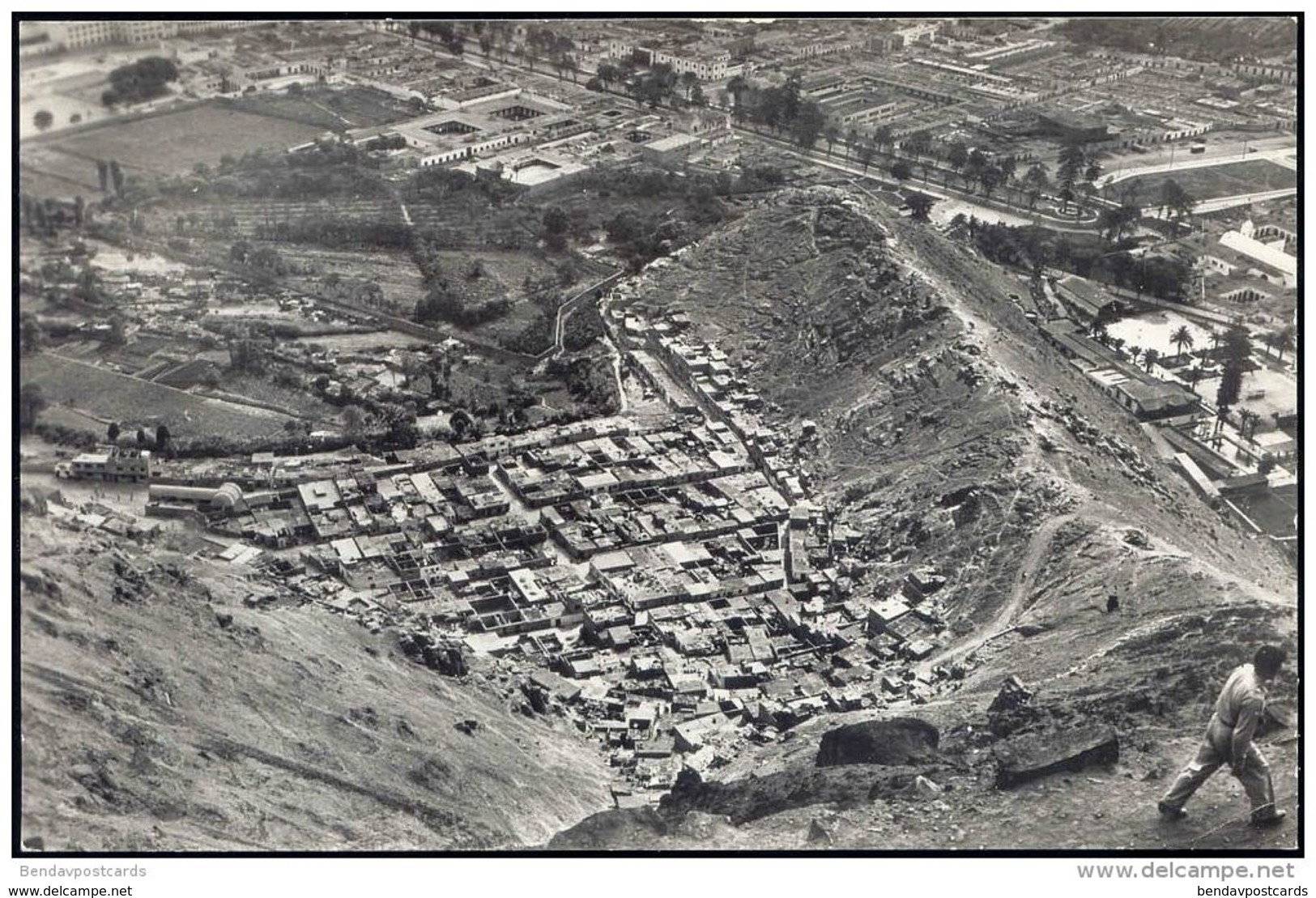 Peru, LIMA, Aerial View Of The Slum Dwellings (1950s) Dutch RPPC - Peru