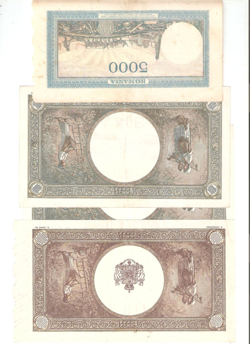 Lot 4 Banknotes Romania Ww2 =XF/AUNC - Roumanie