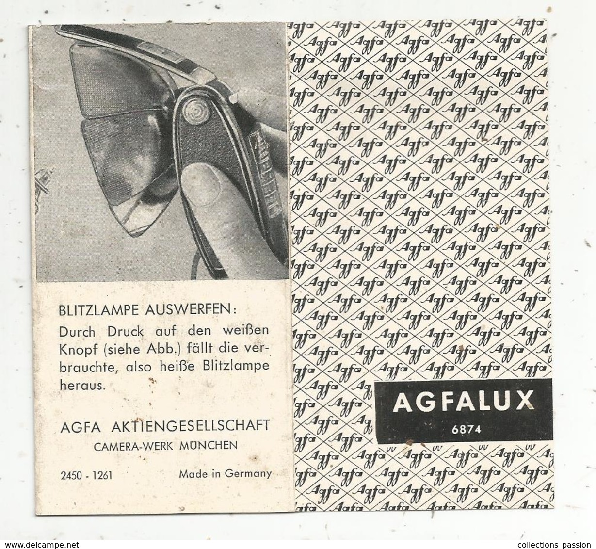 Publicité AGFALUX ,AGFA AKTIENGESELLSCHAFT ,dépliant 10 Pages - Publicités