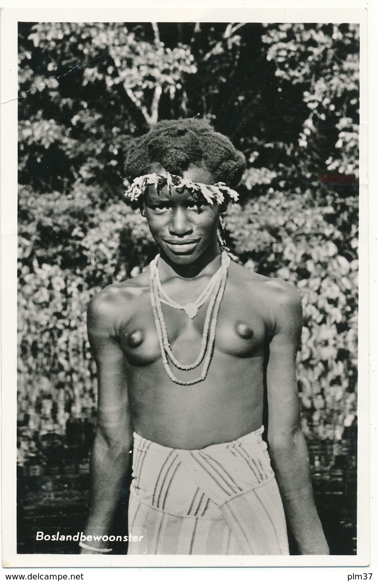 SURINAM, Nu Ethnique - Teenager Bushnegress - Carte En L'état - Surinam