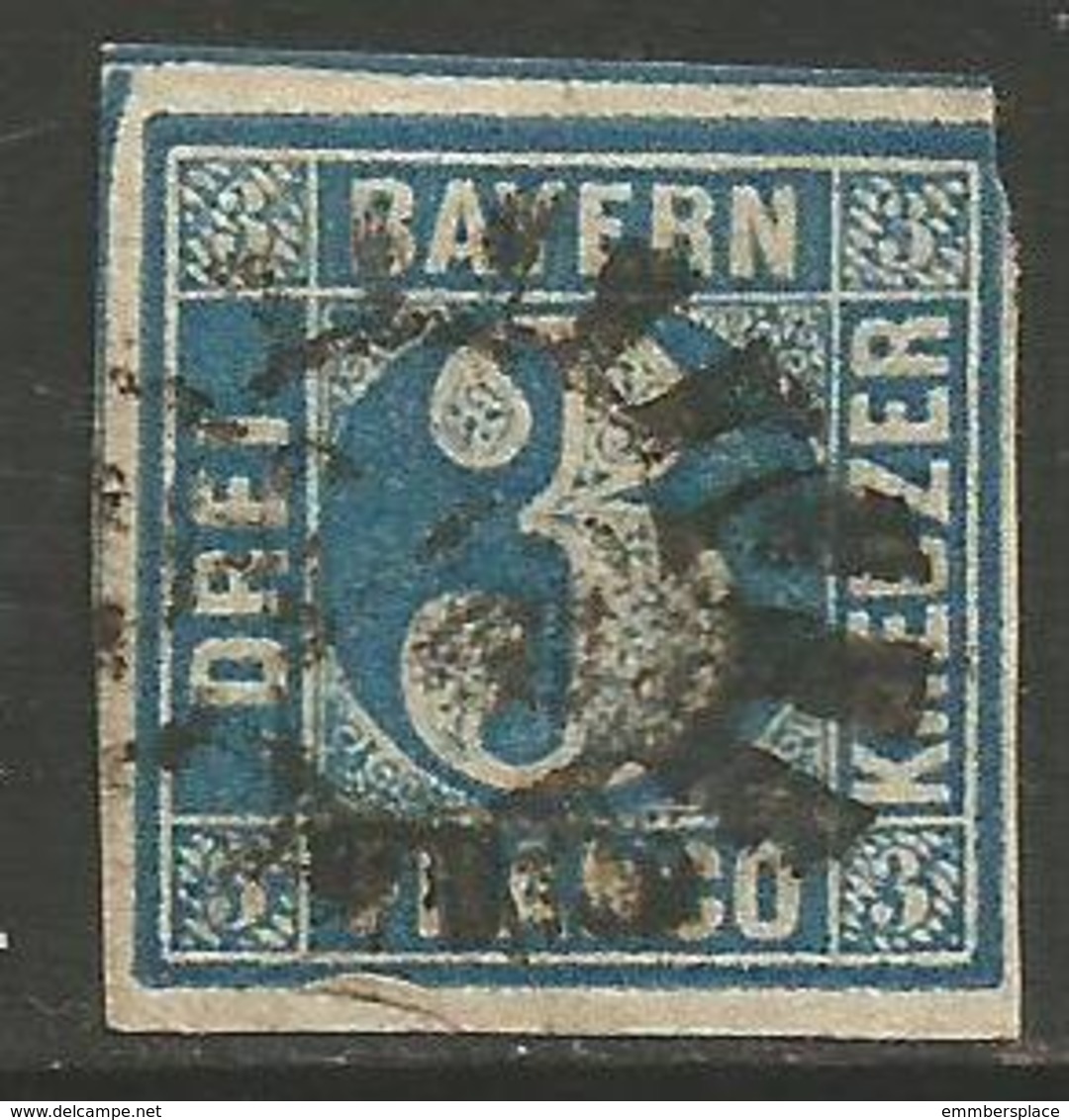 Bavaria - 1850-8 Numeral 3k Plate 5 Used    SG 5 - Autres & Non Classés