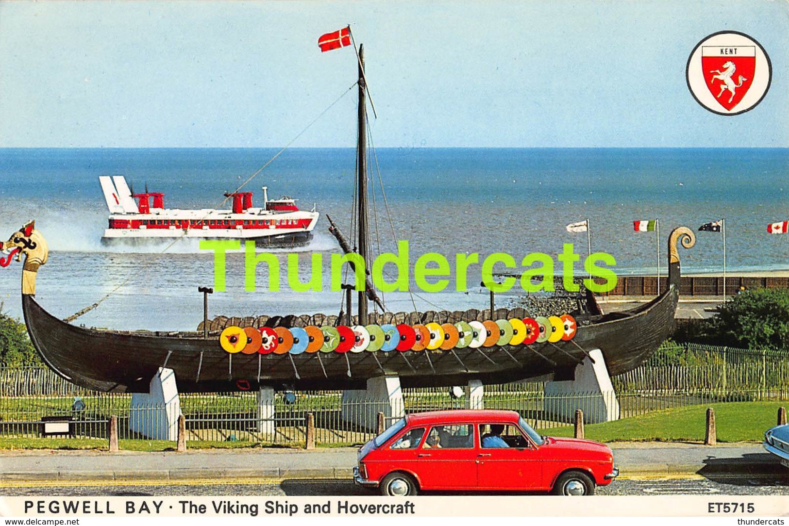 CPA HOVERCRAFT PEGWELL BAY THE VIKING SHIP AND HOVERCRAFT KENT - Hovercrafts