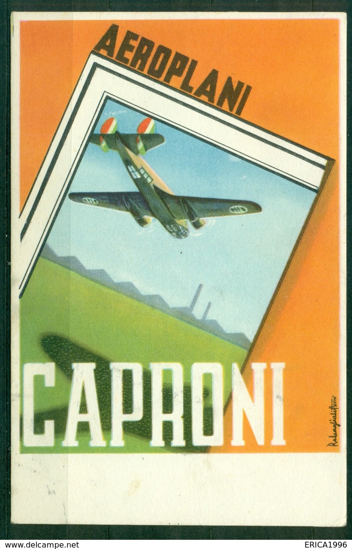 CARTOLINA - CV2171 AVIAZIONE 1940 Aeroplani Caproni SA Milano, Caproni 135 Bis, Ill. Rebagliati, FG, Non Viaggiata, Otti - Autres & Non Classés