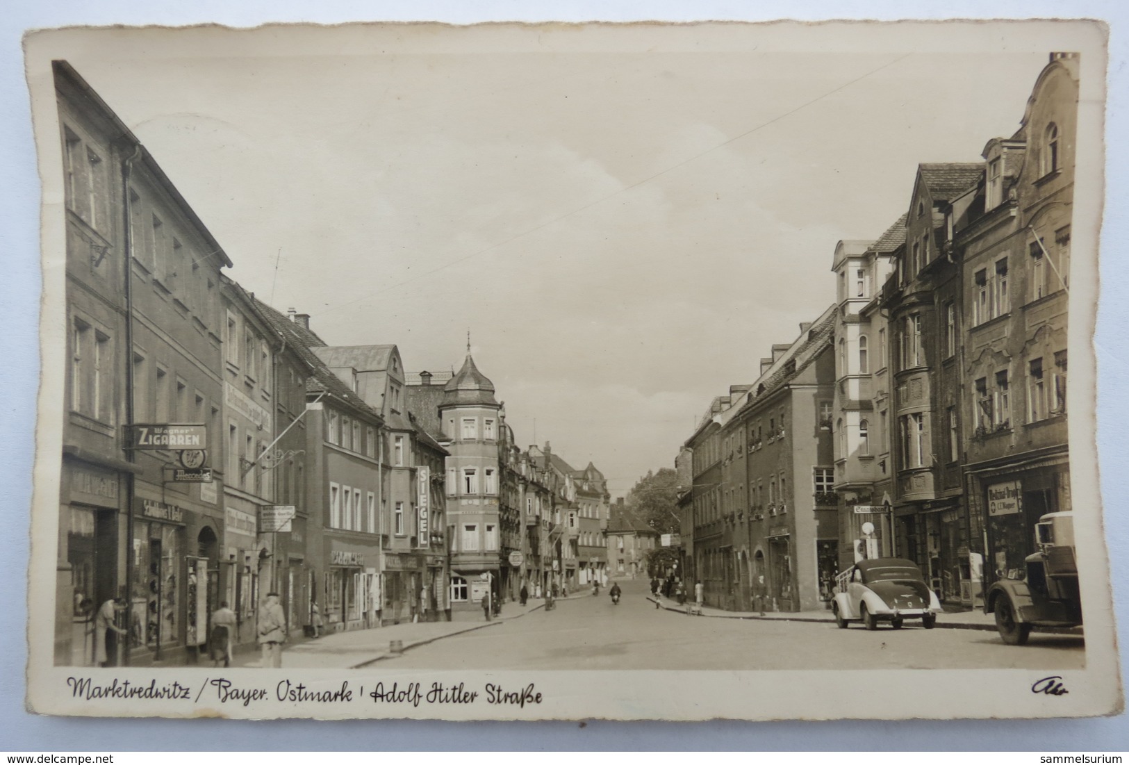 (10/7/76) Postkarte/AK "Marktredwitz" Bayer. Ostmark, Adolf Hitler Straße - Marktredwitz