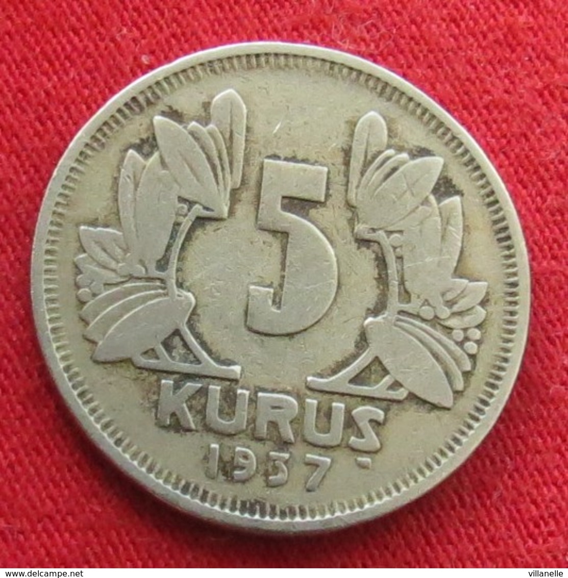 Turkey 5 Kurus 1937 KM# 862  Turquia Turquie - Turquie