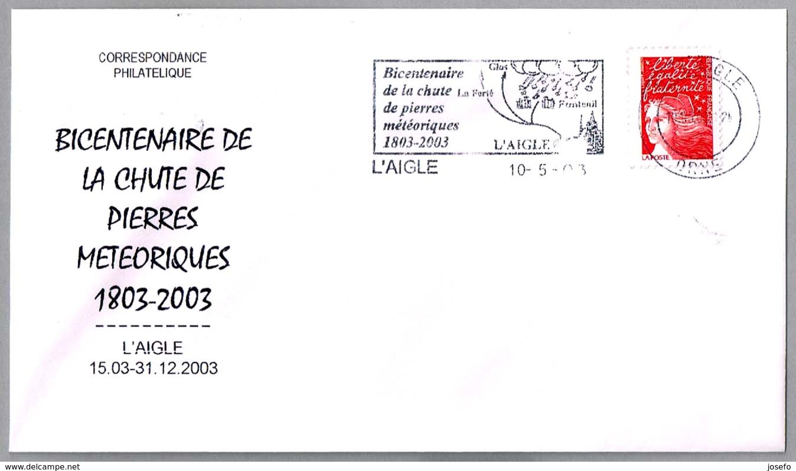 200 Años CAIDA DE METEORITOS - 200 Years FALL OF METEORITES. L'Aigle 2003 - Minerales