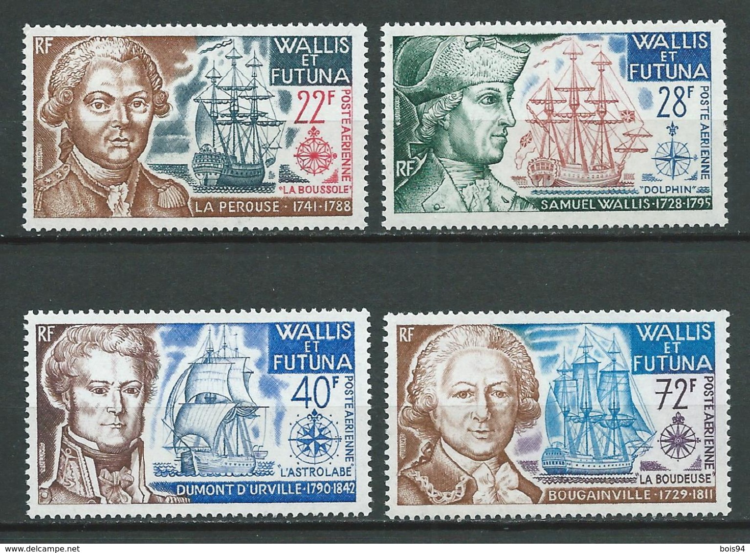 WALLIS ET FUTUNA 1973 . Poste Aérienne . Série  N°s  44 à 47 . Neufs  ** (MNH) . - Unused Stamps