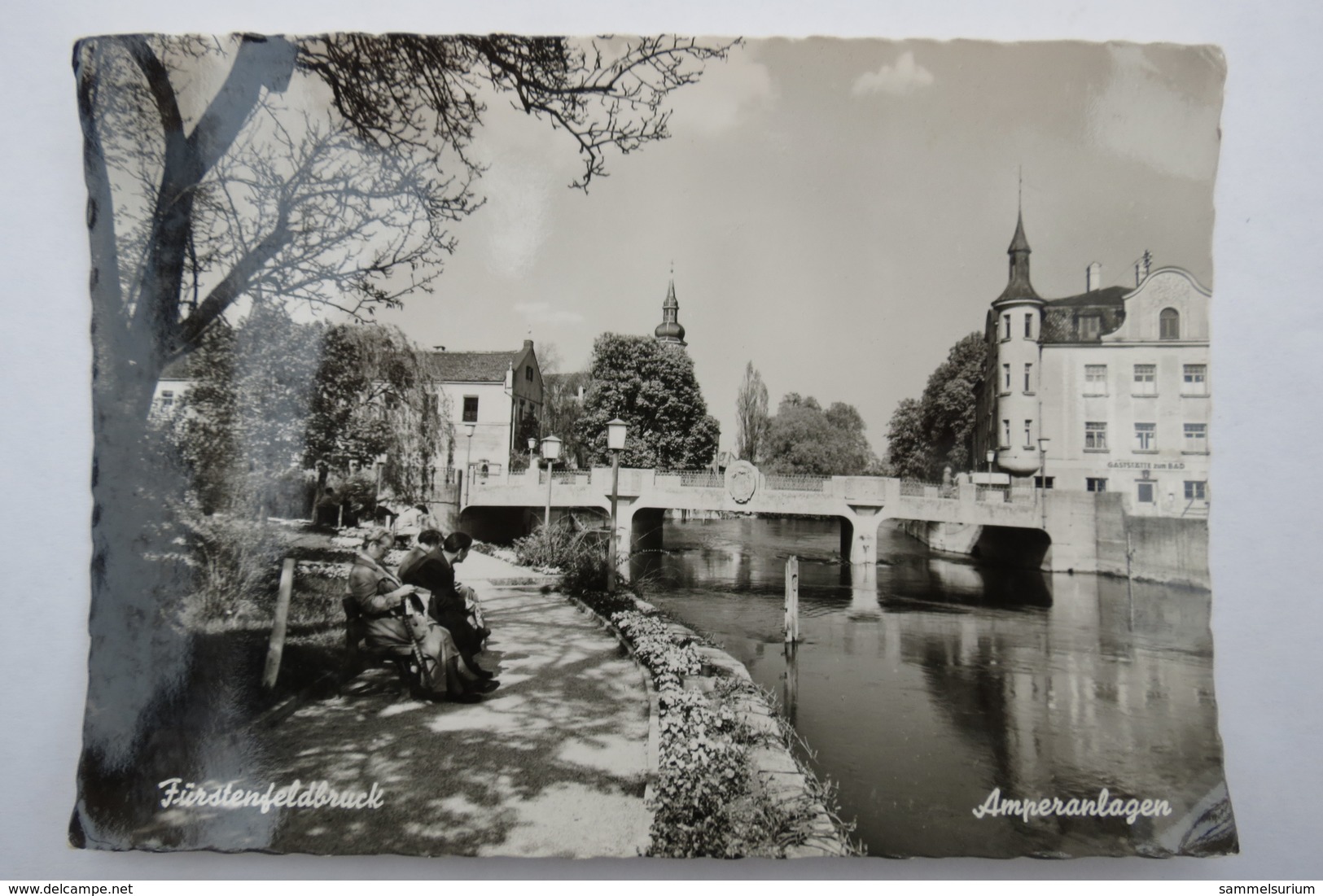 (10/7/77) Postkarte/AK "Fürstenfeldbruck" Amperanlagen - Fürstenfeldbruck