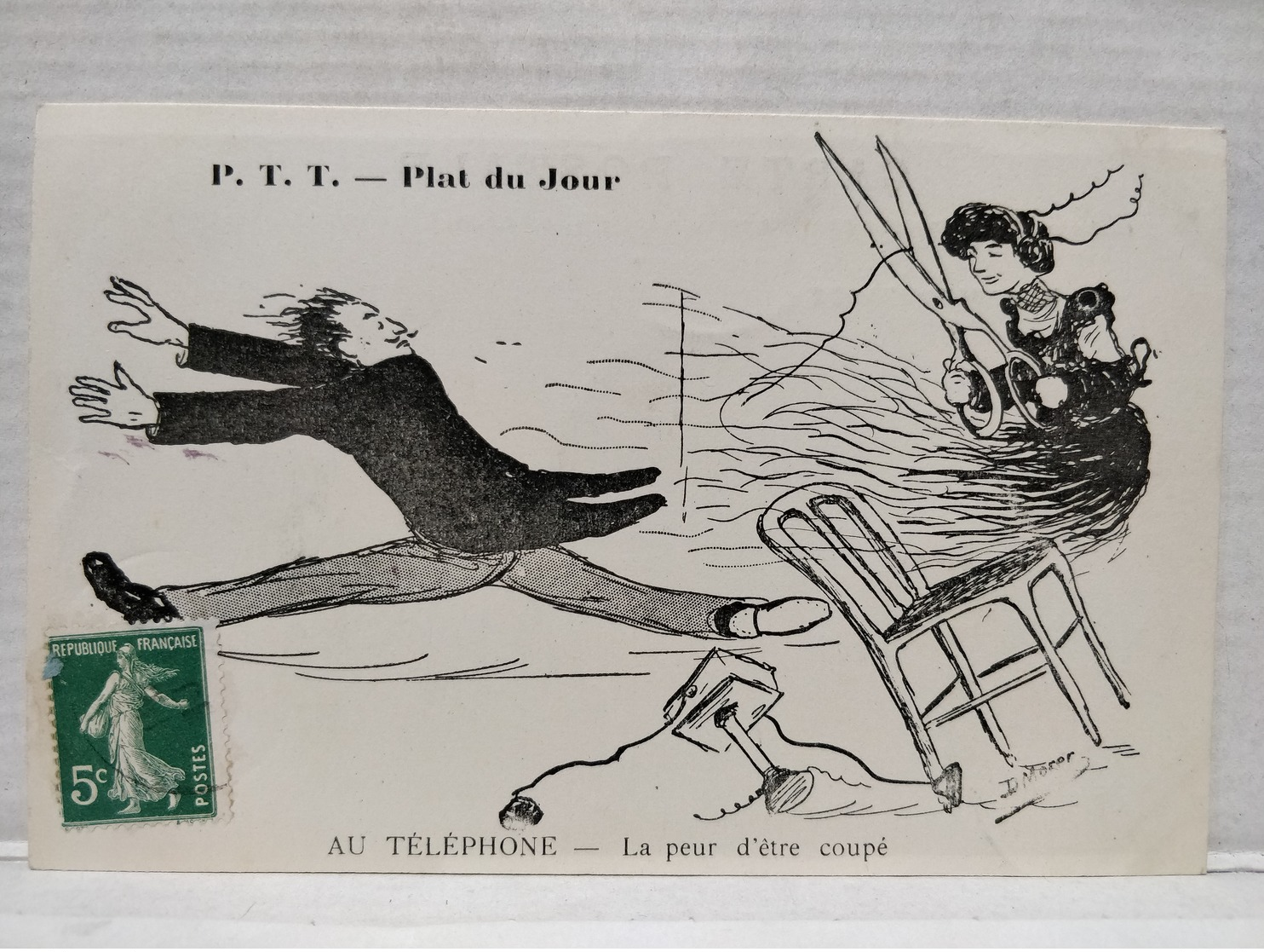Plat Du Jour.  P.T.T. Illustrateur Morer. Au Téléphone - Poste & Facteurs