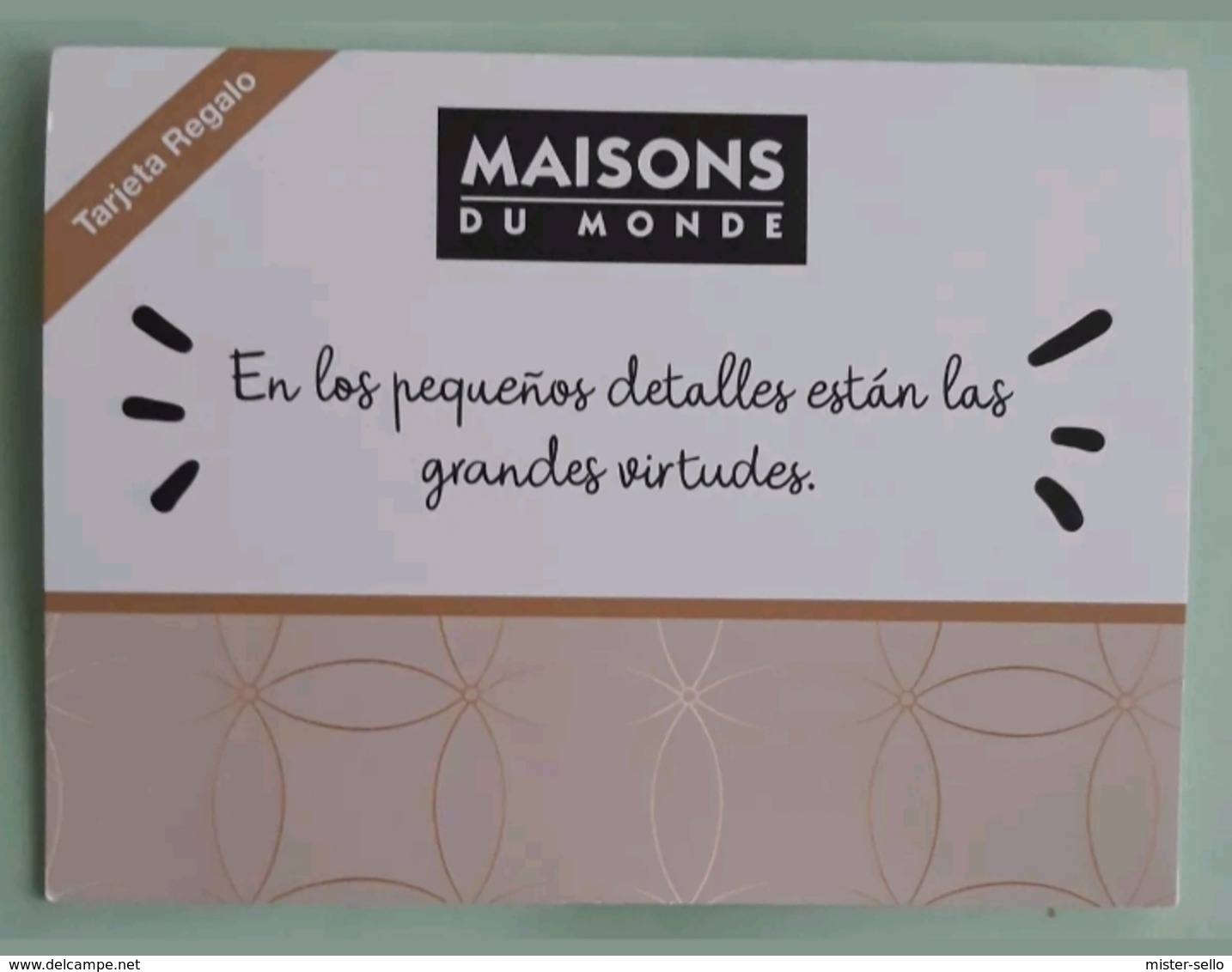 TARJETA REGALO DE MAISONS DU MONDE CON CARTERITA. - Gift Cards