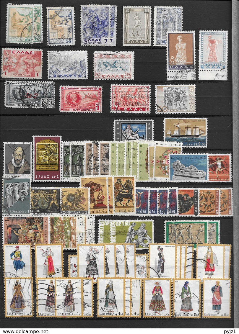 Greece USED (7 Scans) + MNH (2 Scans) - Collections (sans Albums)