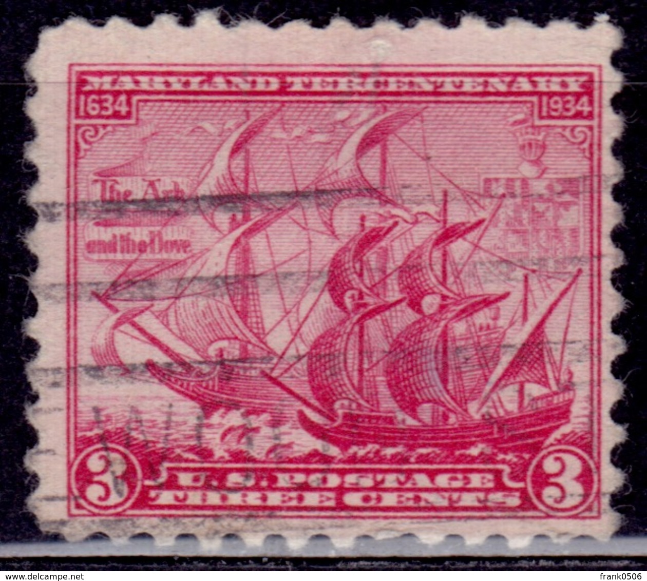 United States, 1934, "The Ark And Dove", 3c, Sc#736, Used - Gebraucht