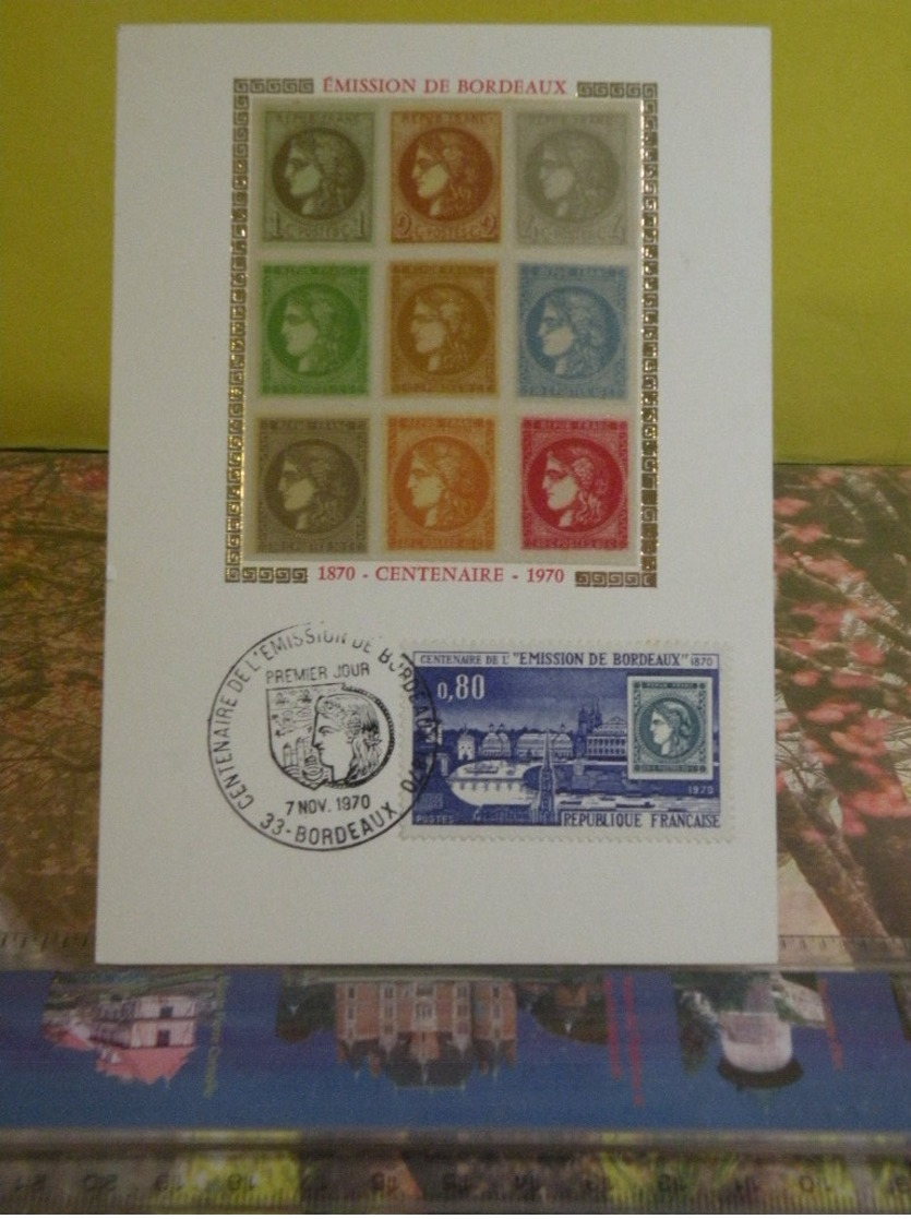 Émission De Bordeaux Centenaire - (33) Bordeaux - 7.11.1970 - FDC 1er Jour Carte Maxi - 1970-1979