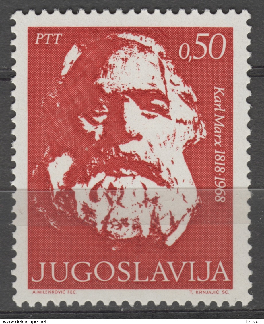 Karl Marx - Yugoslavia 1968 - MNH - Karl Marx