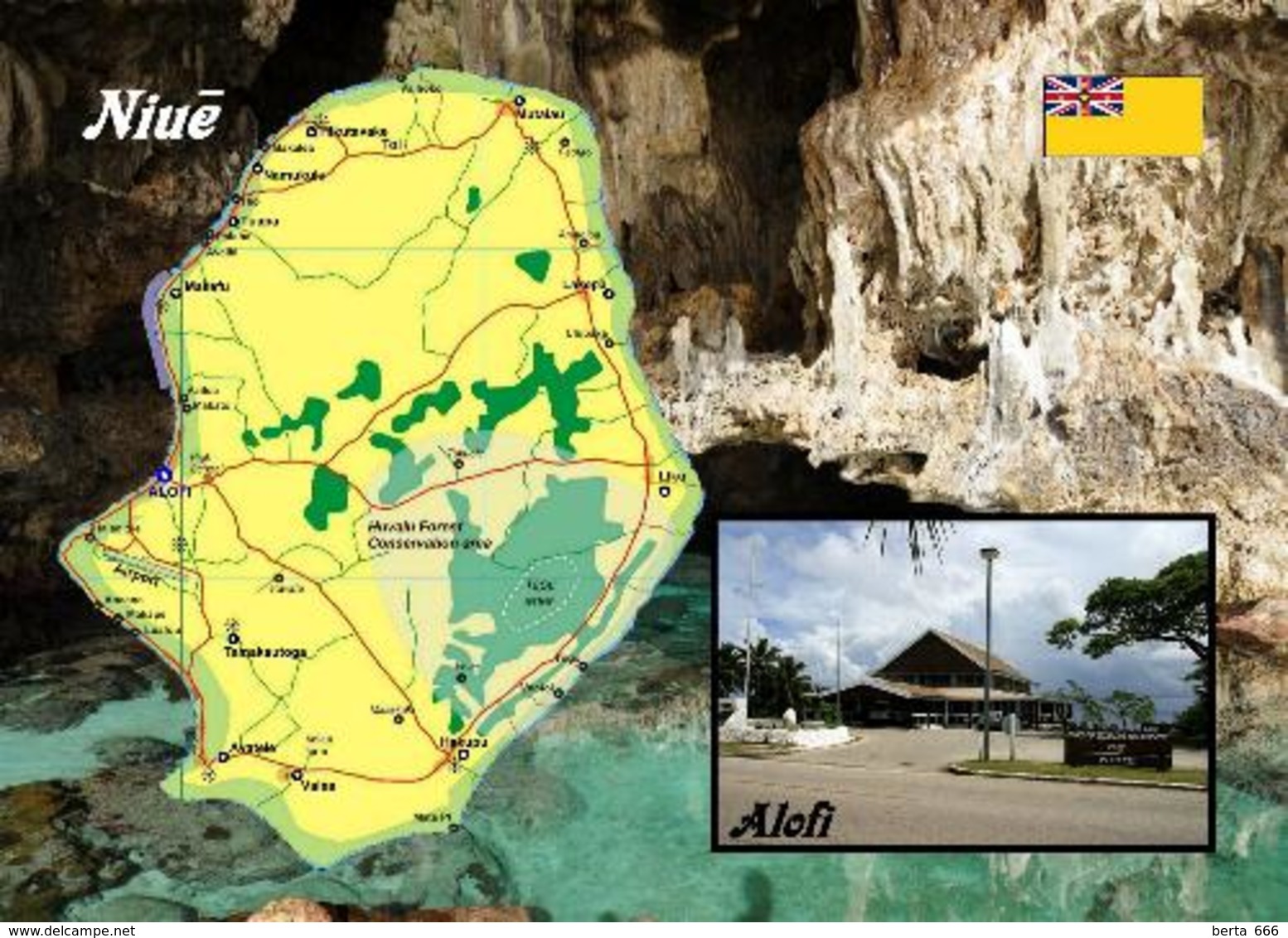 Niue Island Country Map New Postcard Landkarte AK - Autres & Non Classés