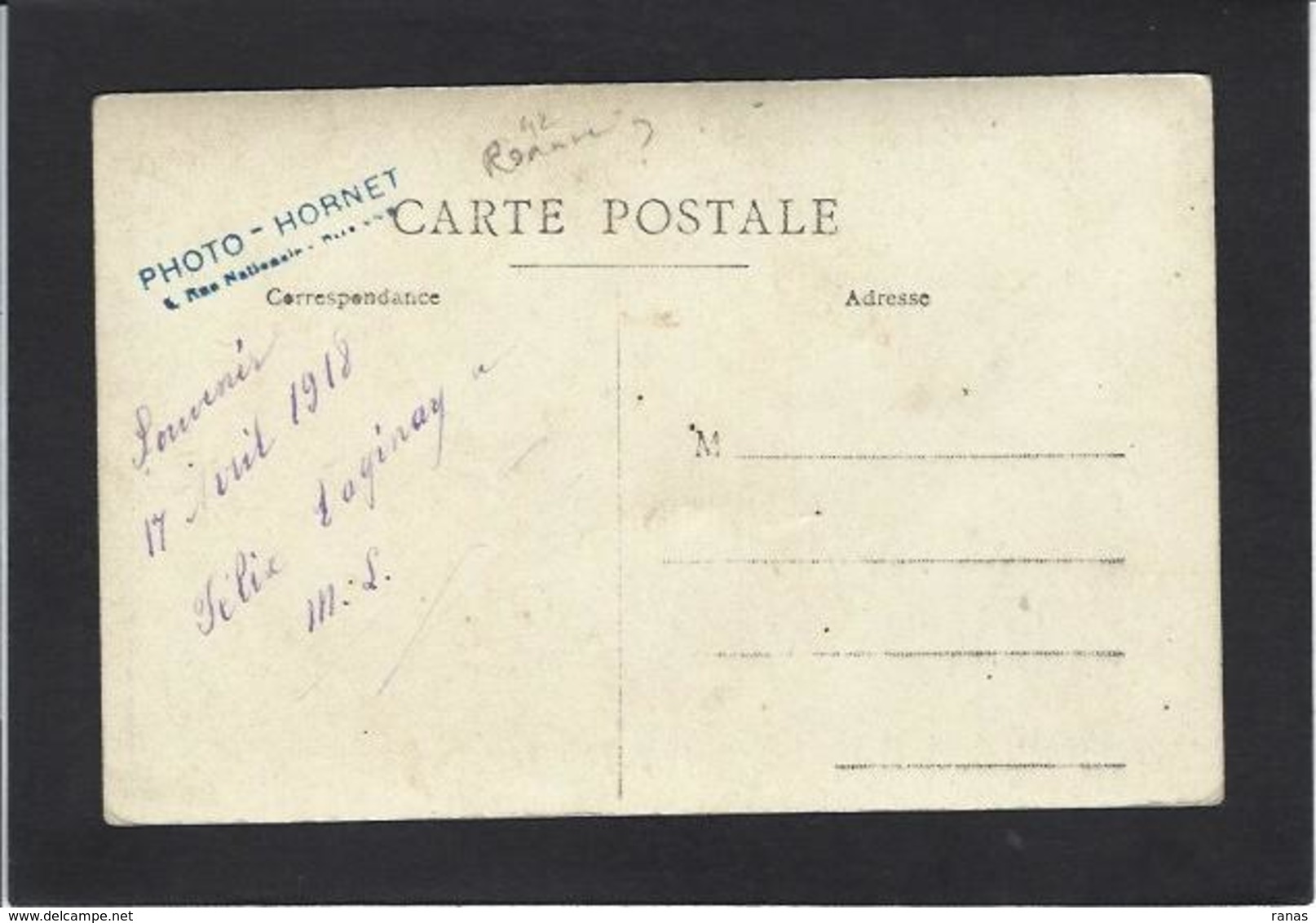 CPA Loire 42 Roanne Carte Photo RPPC Conscrits écrite Cachet Photographe - Roanne