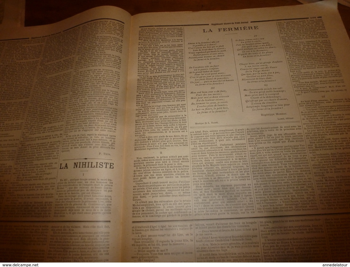 1892 LE PETIT JOURNAL:Terrible grisou à Anderlues;Phare des Sanguinaires;Troupigny à Montrouge,peintre d'écrevisses;etc