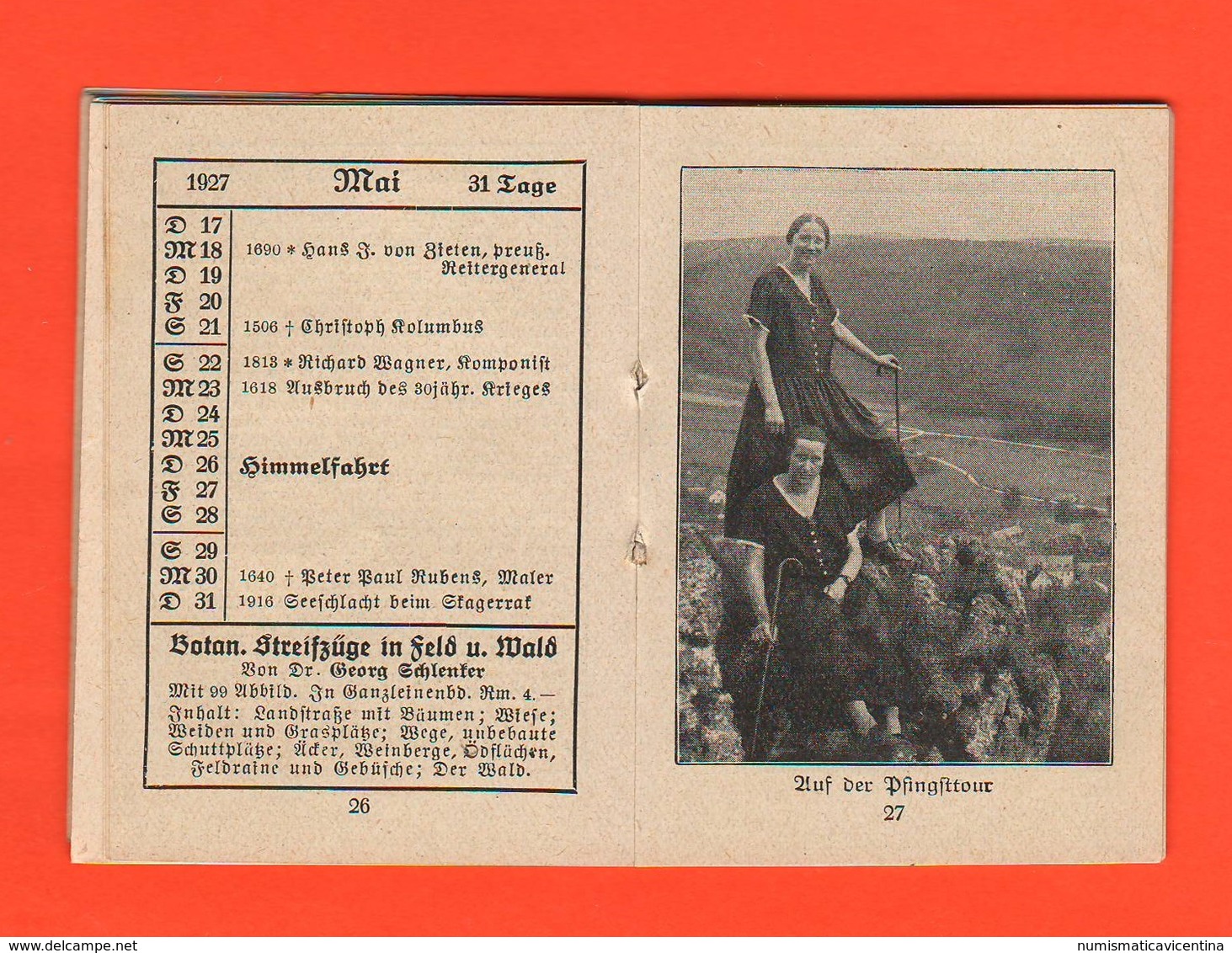 Germania Germany Weimar Kalender Für Mädchen 1927 Jahre Geometrieregeln, Gartenarbeit Und So Weiter - Tamaño Pequeño : 1921-40