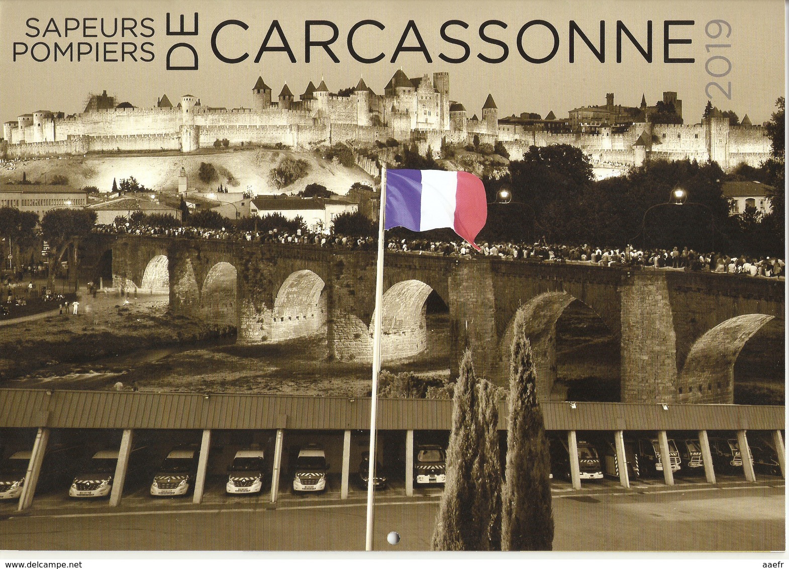 Calendrier 2019 -  Les Sapeurs-pompiers De Carcassonne -  Aude, France - Grand Format : 2001-...