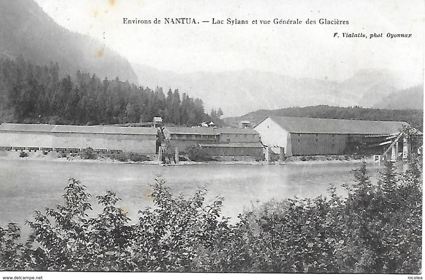 NANTUA - Lac Sylans Et Vue Générale Des Glacières - Carte Rare - éditeur F. Vialatte Photographe à Oyonnax - Nantua