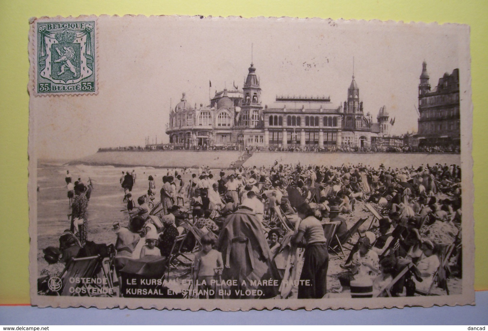 OSTENDE    - Le  Kursaal Et La Plage A Marée Haute - Oostende