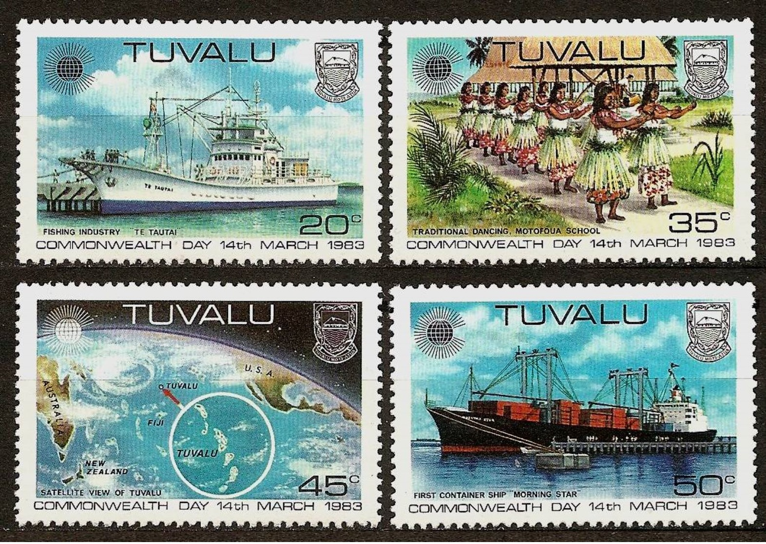 TUVALU 1983 - COMMONWEALTH DAY - 4v Mi 186-189 MNH ** Cv€2,00 V929 - Tuvalu