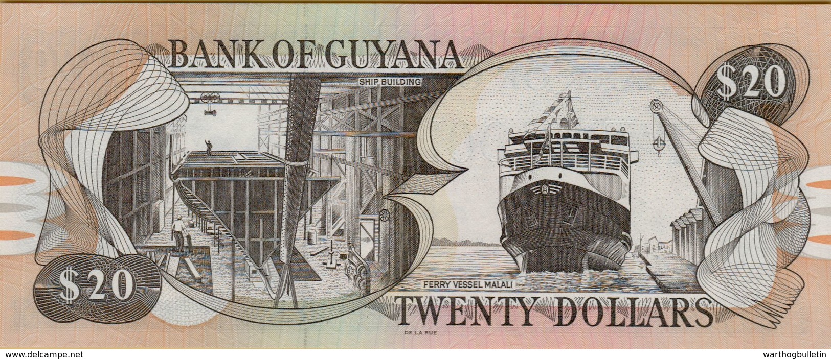 1996 Guyana 20 Dollar Banknote P#30 - Guyana