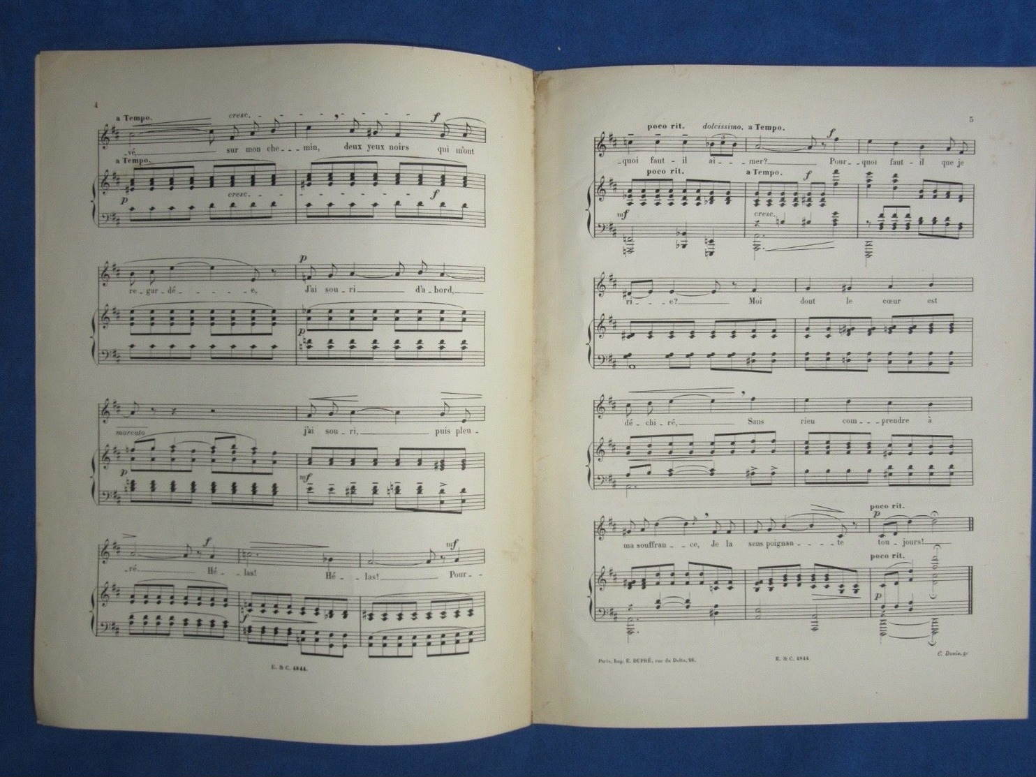 CAF CONC CHANT PIANO GF PARTITION CÉCILE CHAMINADE THÉNARD ESTHER TALLISER 1901 ILL BARABANDY - Autres & Non Classés