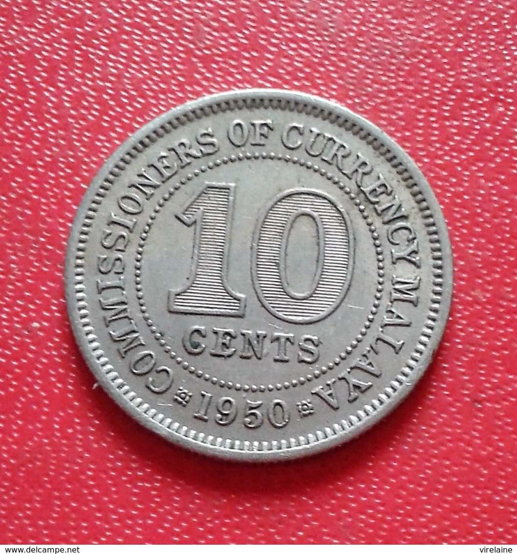 Monnaie, MALAYA, 10 Cents, 1950, TTB, Copper-nickel,(B3 - 33) - Malaysie