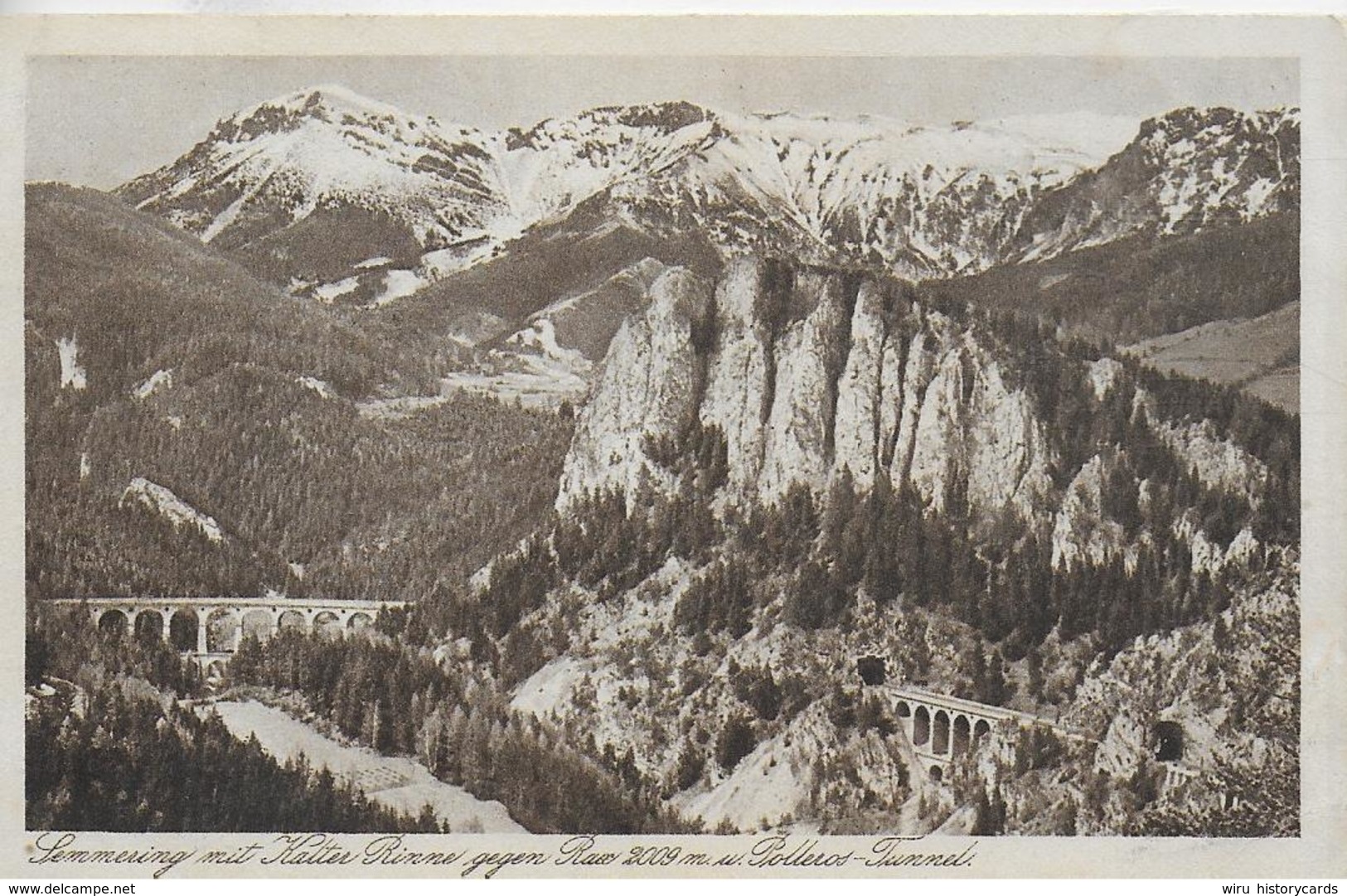 AK 0120  Semmering Mit Kalter Rinne Gegen Rax Und Polleros-Tunnel - Verlag Ledermann Um 1924 - Semmering