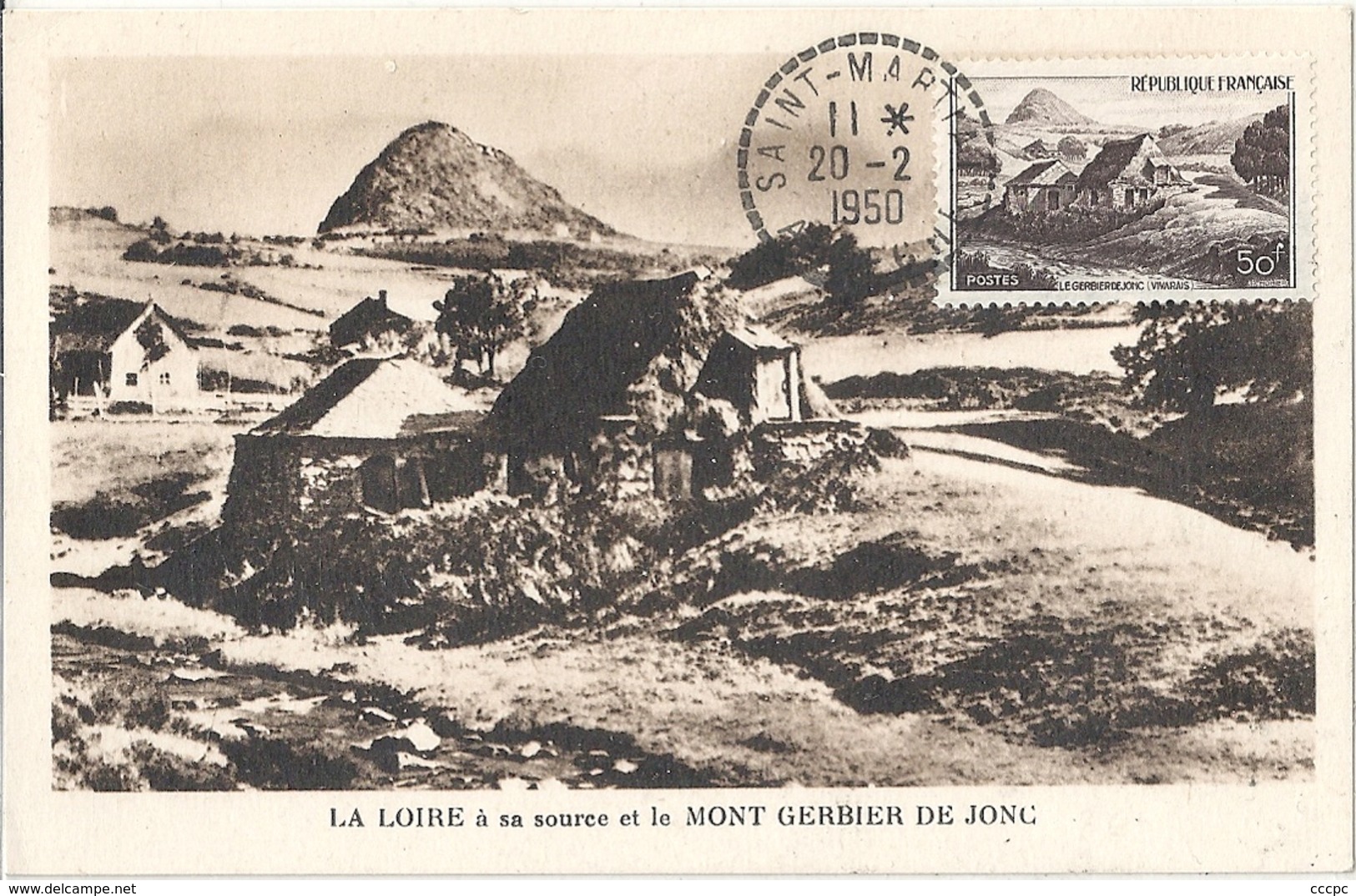 France Carte Affranchie Mont Gerbier De Jonc - Lettres & Documents