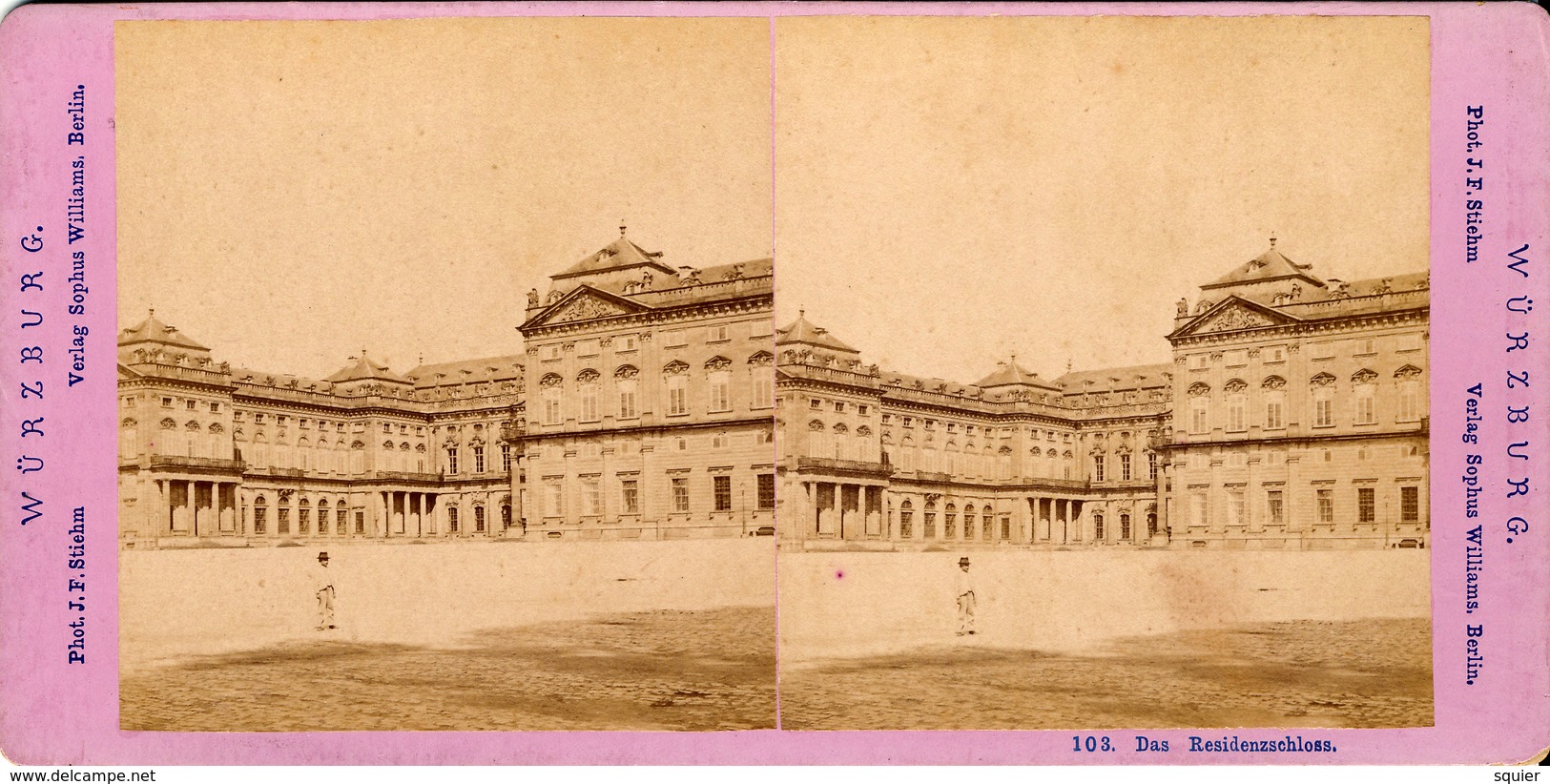 Würzburg, Residenzschloss, Phot. Stiehm, Sophus Williams - Stereo-Photographie