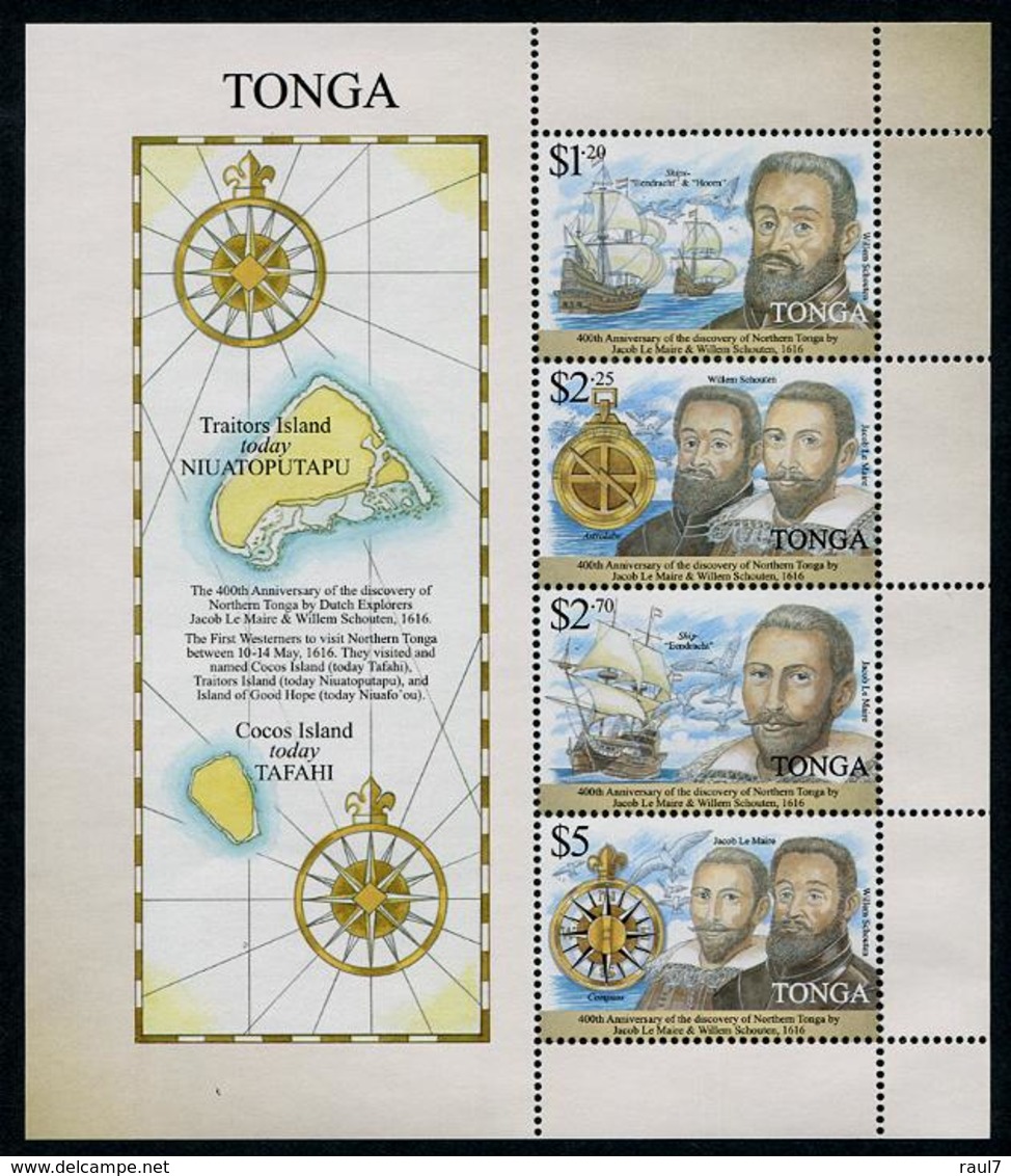 TONGA 2016 - Bateaux, 400e Ann Decouverte Des Iles - BF Neuf // Mn - Tonga (1970-...)
