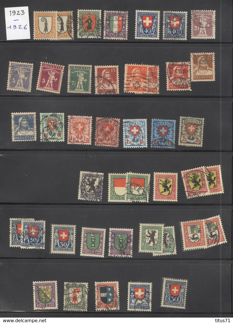 Lot Timbres Suisses 1923-1926 - Oblitérés Ou Neufs Avec Traces De Charnières - Autres & Non Classés