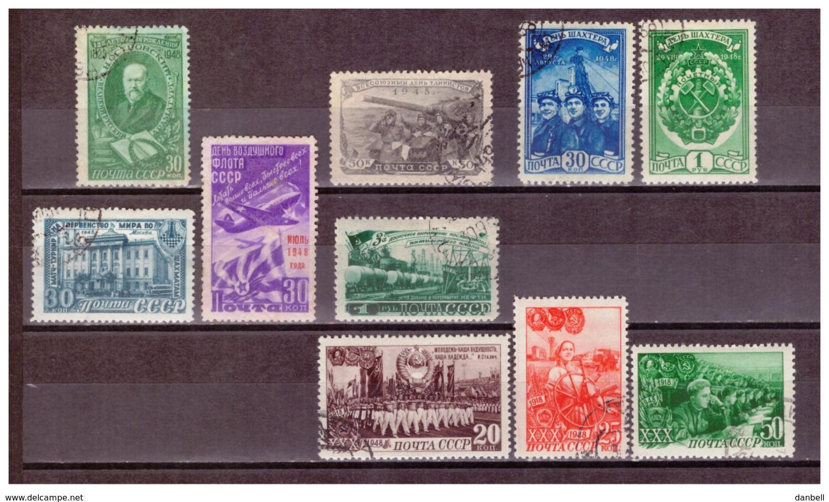 URSS789) 1948-1949 -1950  -Lotto 56 Valori USED -MLH* E MNH** - Used Stamps