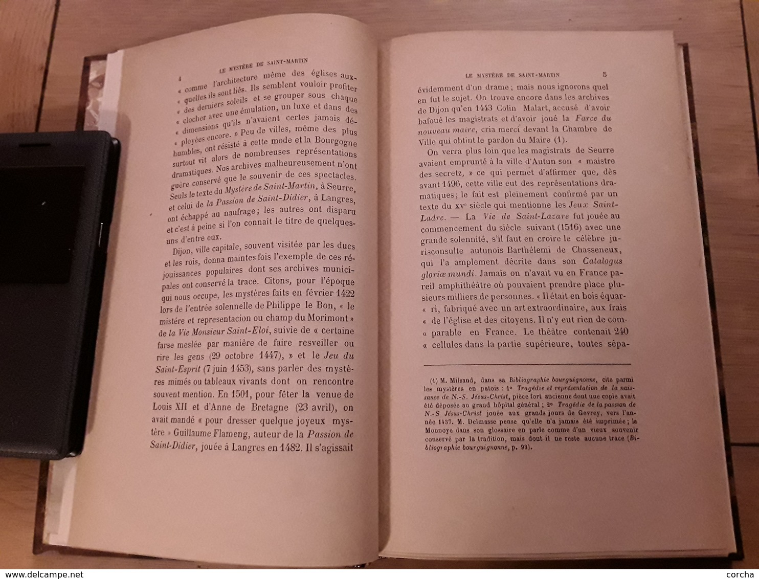 Mystere De La Saint Martin à Seurre (Côte D'Or) En 1496 Par Ernest Serrigny Ancien Avocat - Dijon 1888 TB Reliure - Bourgogne