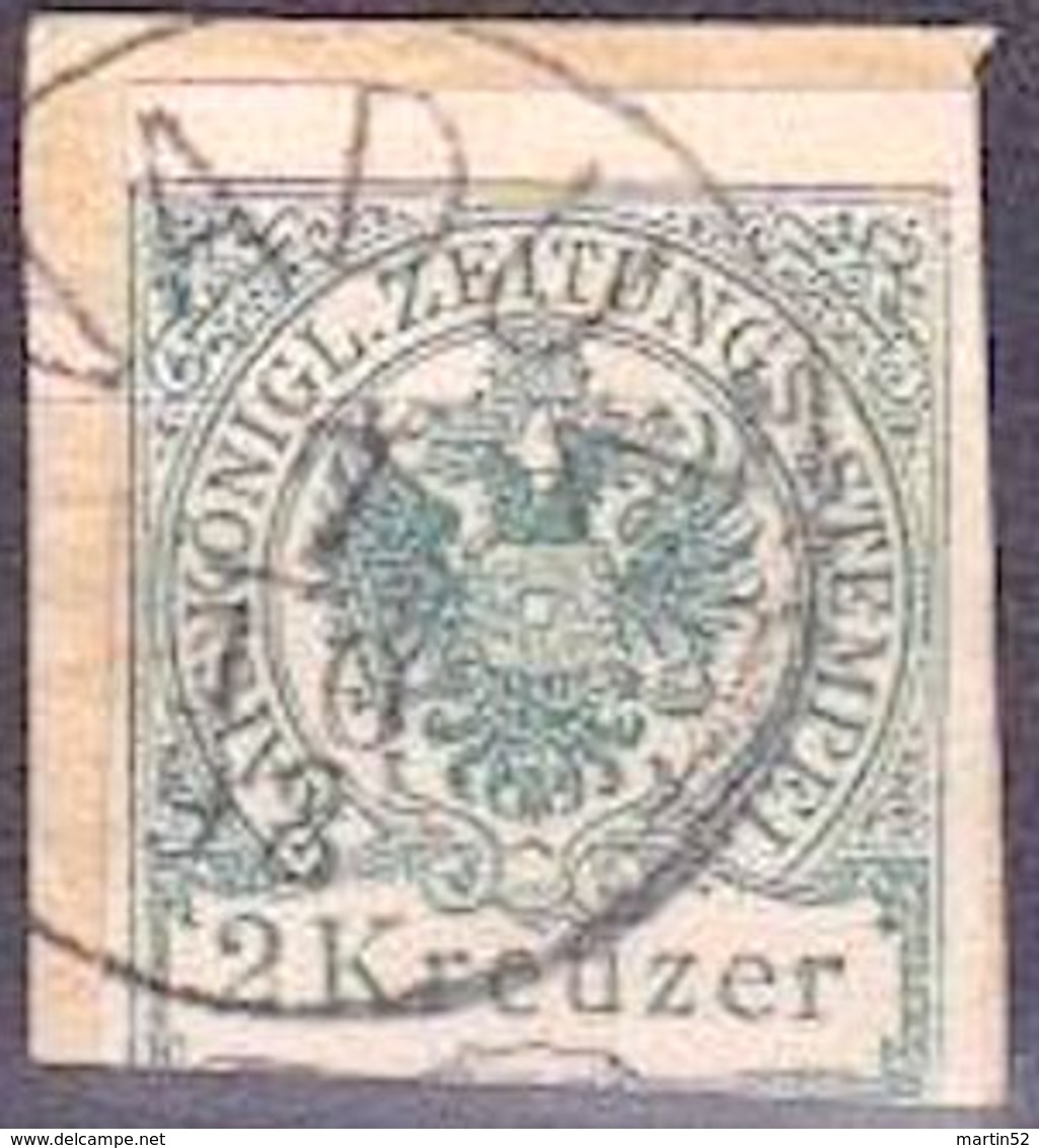 Liechtenstein 1898: Österreichische Zeitungs-Marke "Doppeladler" 2 Kreuzer (1890) Mi 8 Mit O VADUZ 7/10/98 (LBK CHF 200) - ...-1912 Préphilatélie