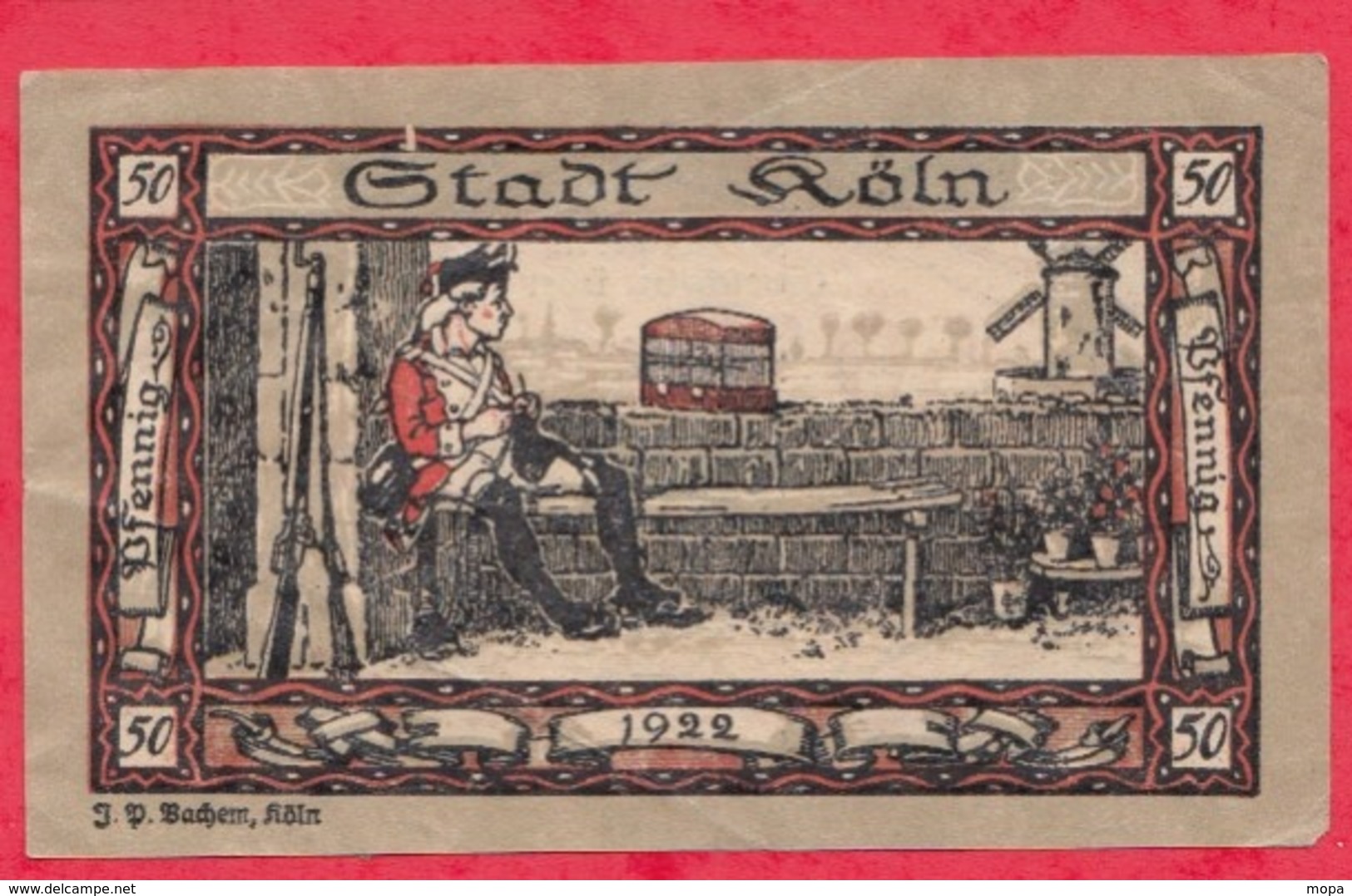 Allemagne 1 Notgeld De 50 Pfenning Stadt Köln Dans L 'état  N °2813 - Collections