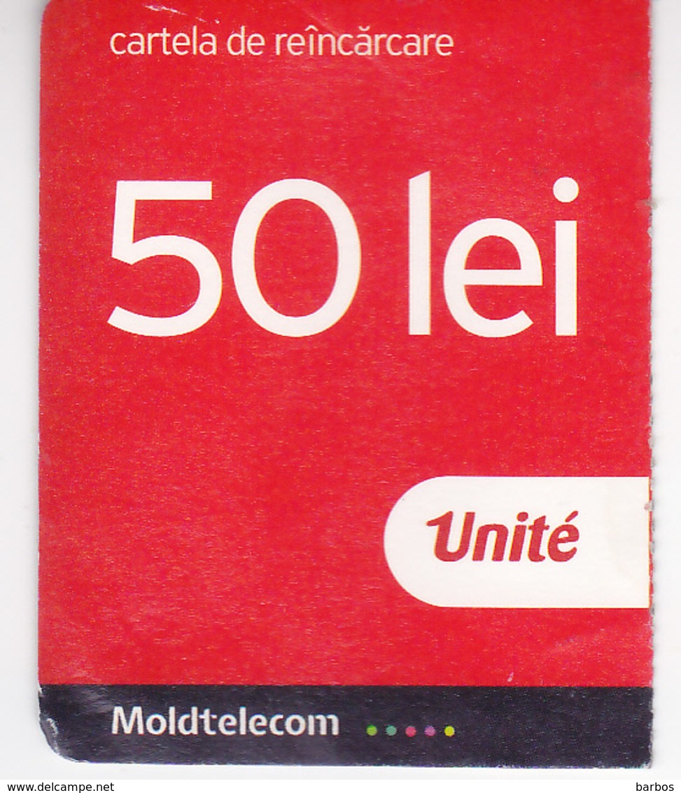 Moldova ,  Moldavie , Prepaid Phonecard - Unite , 50 Lei , 2018 , Paper , Used - Moldawien (Moldau)