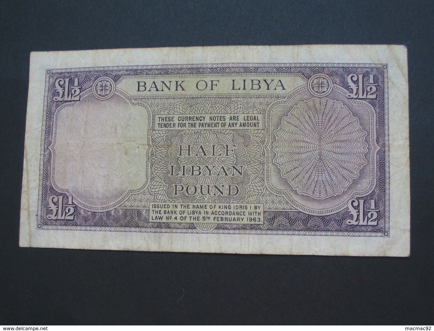 1/4 De Pound 1963  - LIBYE -  **** EN ACHAT IMMEDIAT ****  Billet Assez Rare !!! - Libye