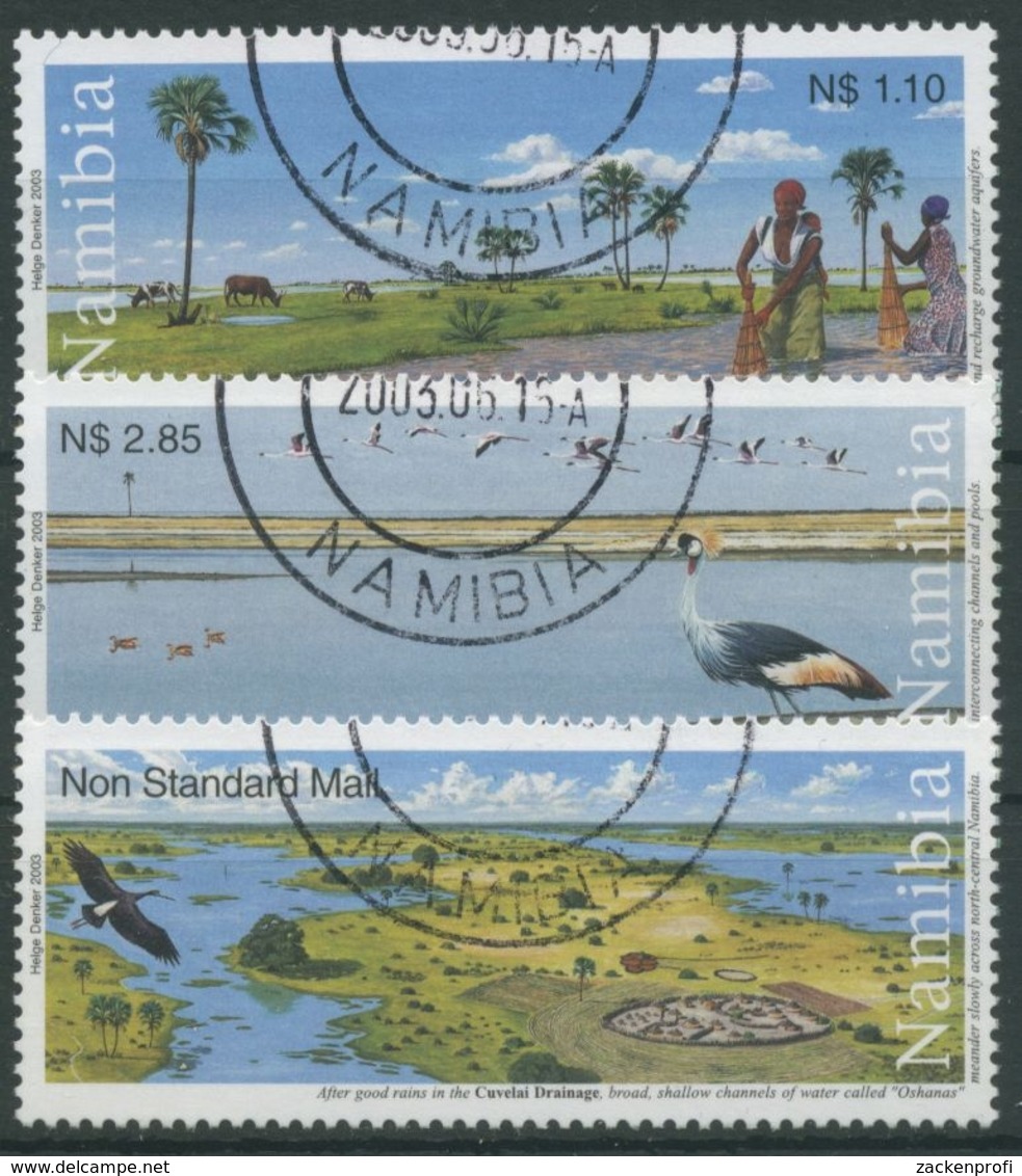 Namibia 2003 Feuchtgebiete Des Flusses Cuvelai 1106/08 Gestempelt - Namibie (1990- ...)