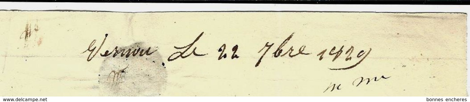 1829 LETTRE De Vernon Pour Bresson Ainé Fabricant De Coton à Paris B.E.VOIR SCANS+ HISTORIQUE - 1800 – 1899