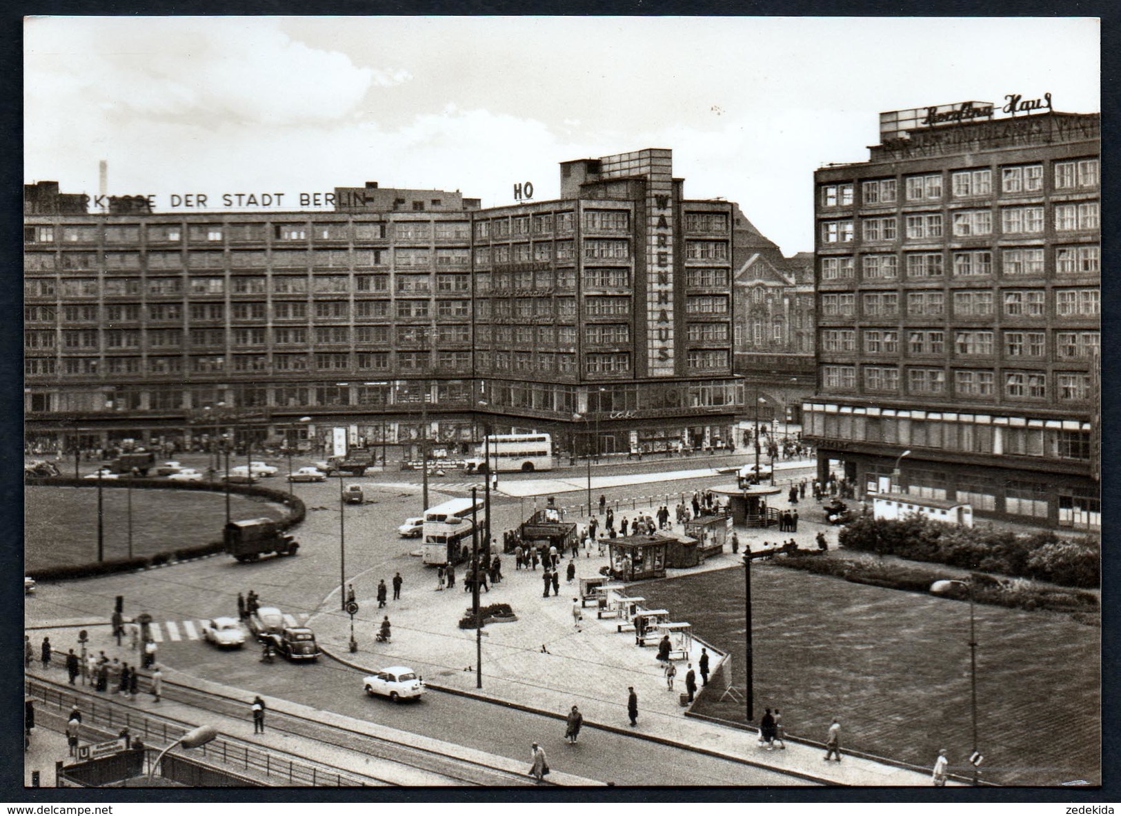 A5126 - Alte Foto Ansichtskarte - Berlin - Alexanderplatz - PKW Bus  LKW - Werbung HO - Setecki TOP - Mitte