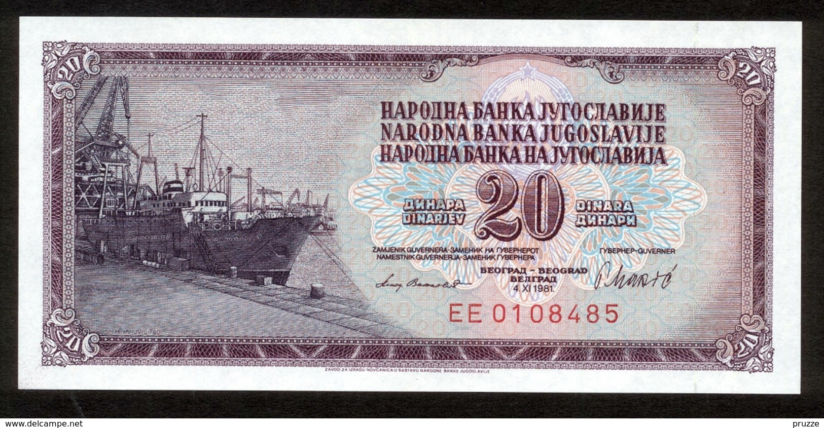 Jugoslawien 1981, 20 Dinara, EE0108485, UNC - Jugoslawien