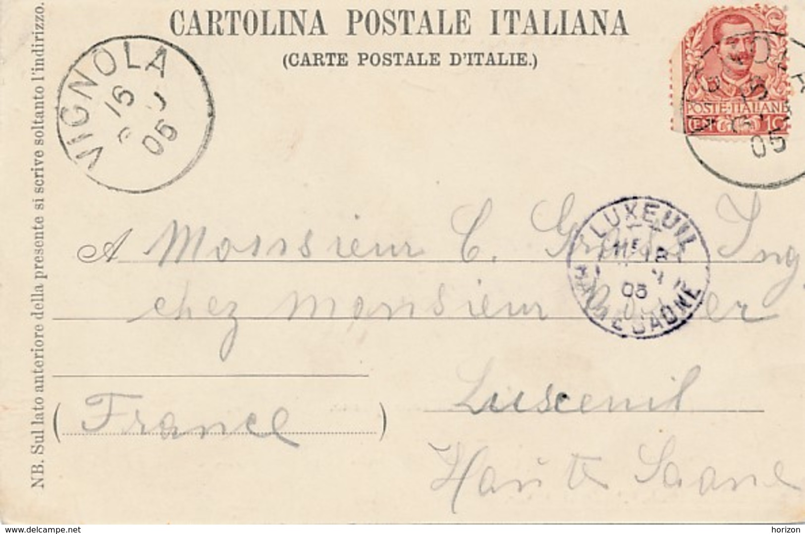 V.342.  VIGNOLA - "Lato Di Mezzo Giorno" - 1905 - Autres & Non Classés