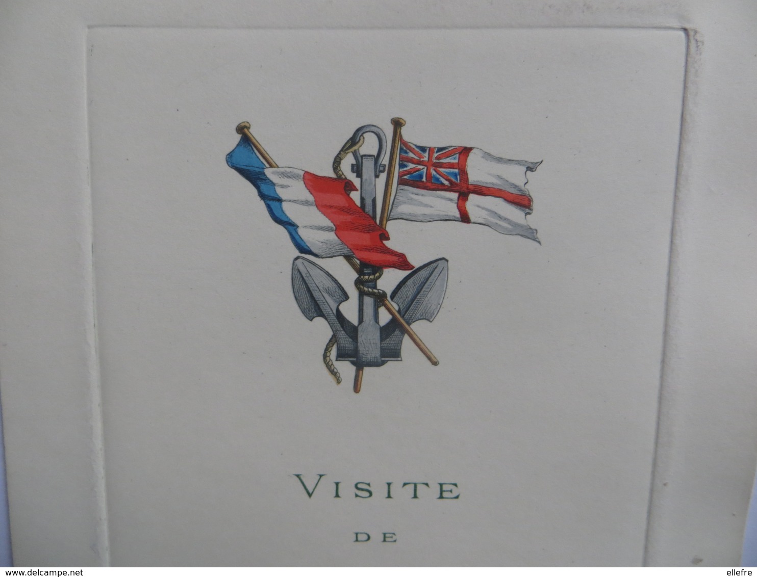 Marine De Guerre - Carte Commémorative Visite De L' Escadre Française COWES - PORTSMOUTH  7 14 Aout 1905- Stren Paris - Historical Documents