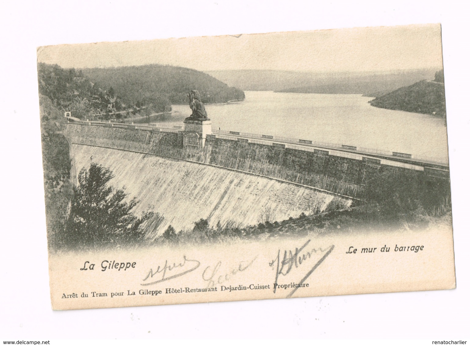 La Gileppe.Le Mur Du Barrage.Expédié De Dolhain-Limbourg à Anvers. - Jalhay