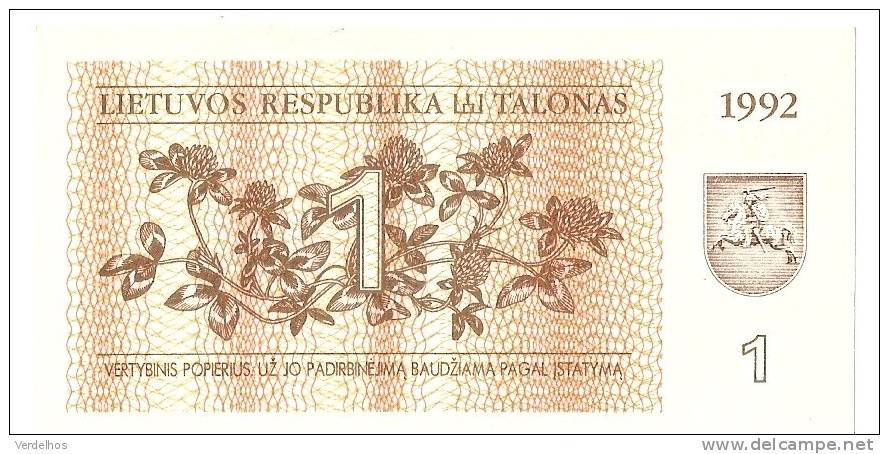 LITUANIE 1 TALONAS 1992 UNC P 39 - Lituanie